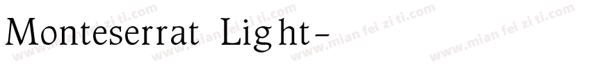 Monteserrat Light字体转换